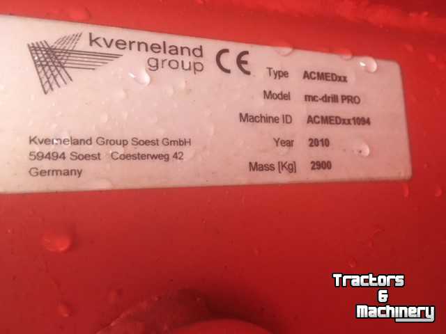 Seed drill Kverneland Accord MC Drill + NG-H kopeg