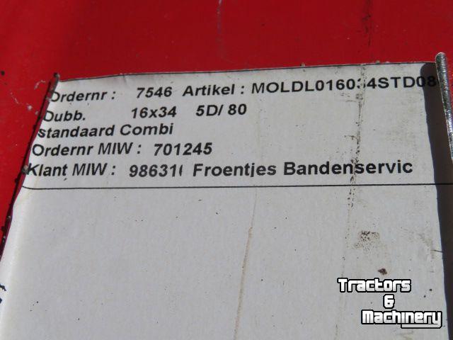 Wheels, Tyres, Rims & Dual spacers Molcon DUBBELLUCHT VELGEN 16X34 5D/80