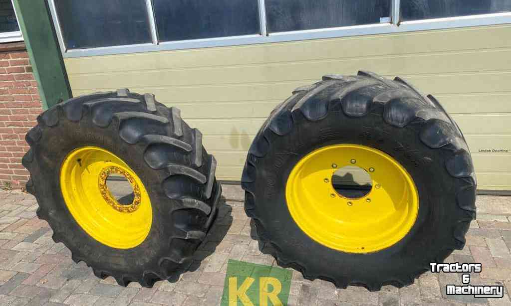Wheels, Tyres, Rims & Dual spacers BKT 420/70X24 RT 765 / Glad