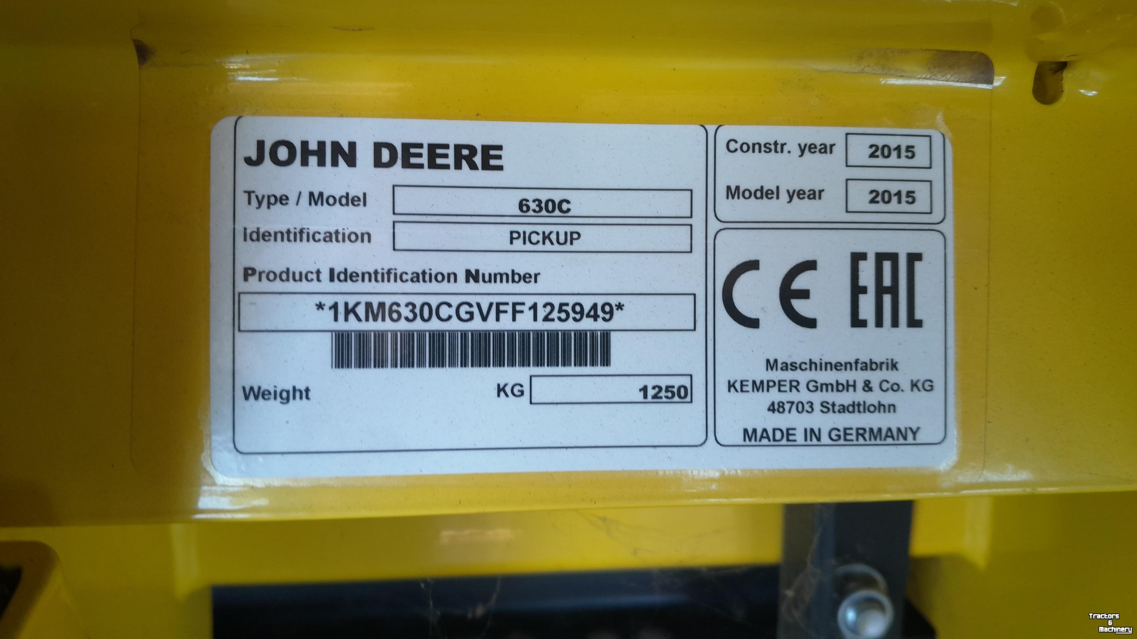 Cornhead John Deere 630C