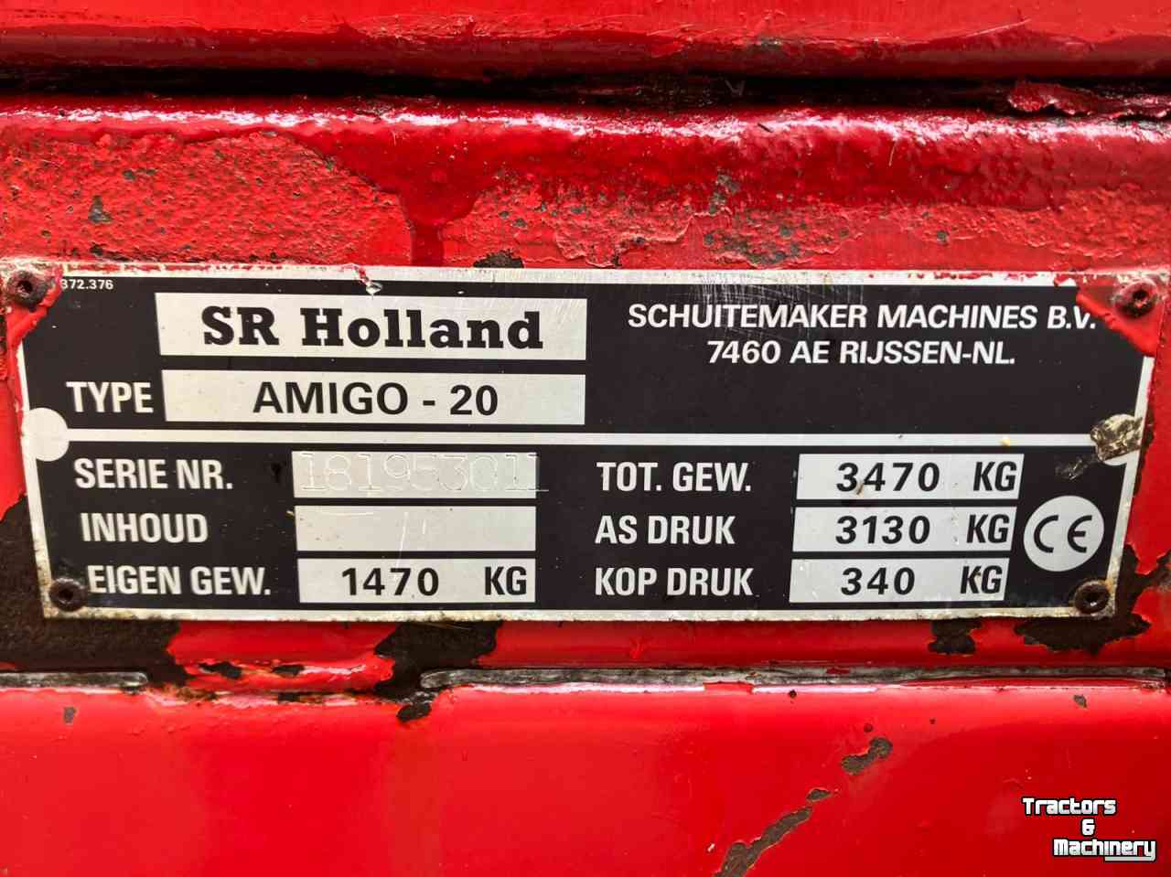 Silage-block distribution wagon Schuitemaker Amigo 20 Blokkenwagen. voermachines