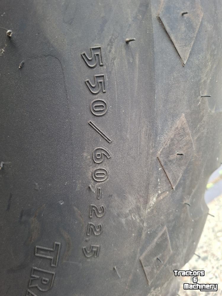 Wheels, Tyres, Rims & Dual spacers  550/60R22.5