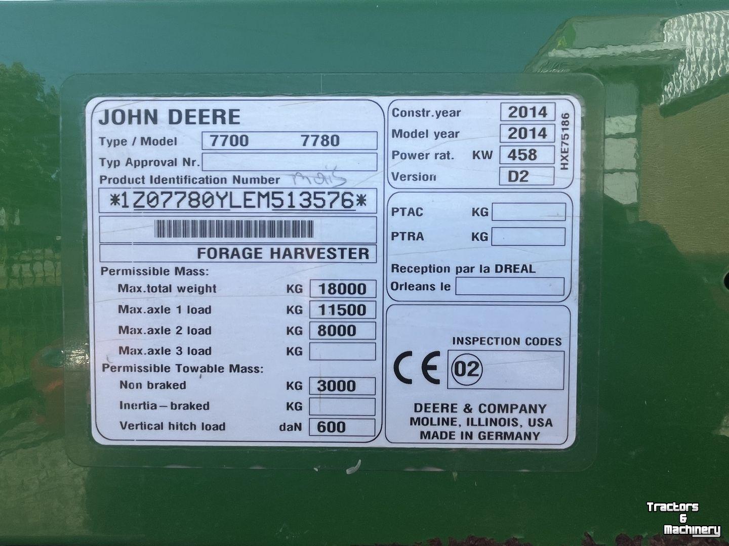 Forage-harvester John Deere 7780