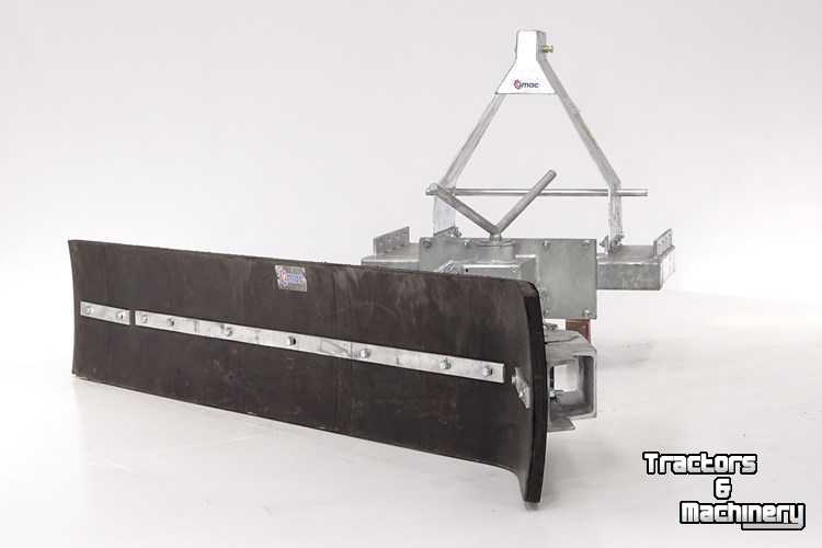 3-point scraper blade Qmac Rubber mud scrapers 2.10 mtr hookup compact tractors