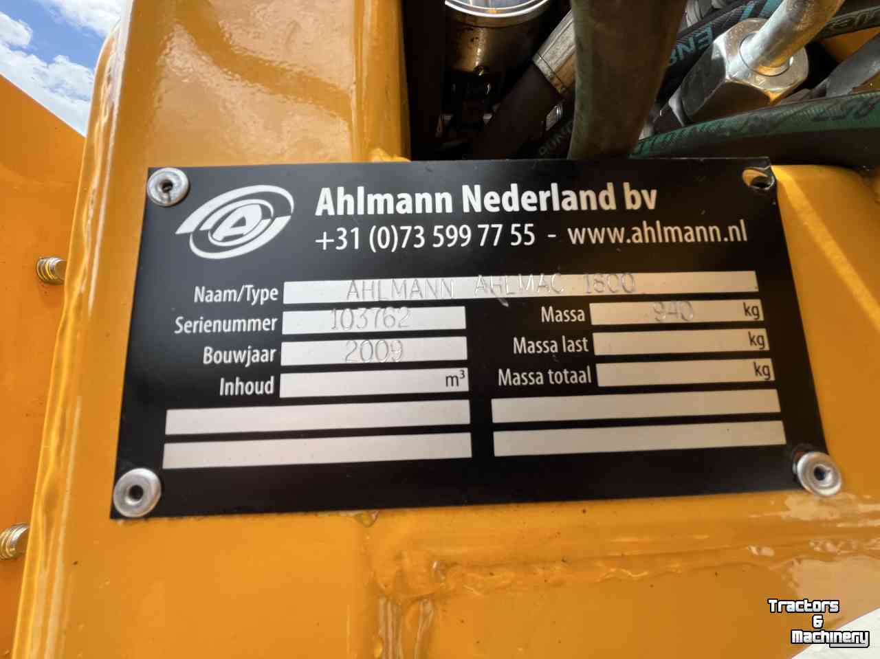 3-point scraper blade Ahlmann Leveller Ahlmac 1800 az45, as600, az95, az85, as1000