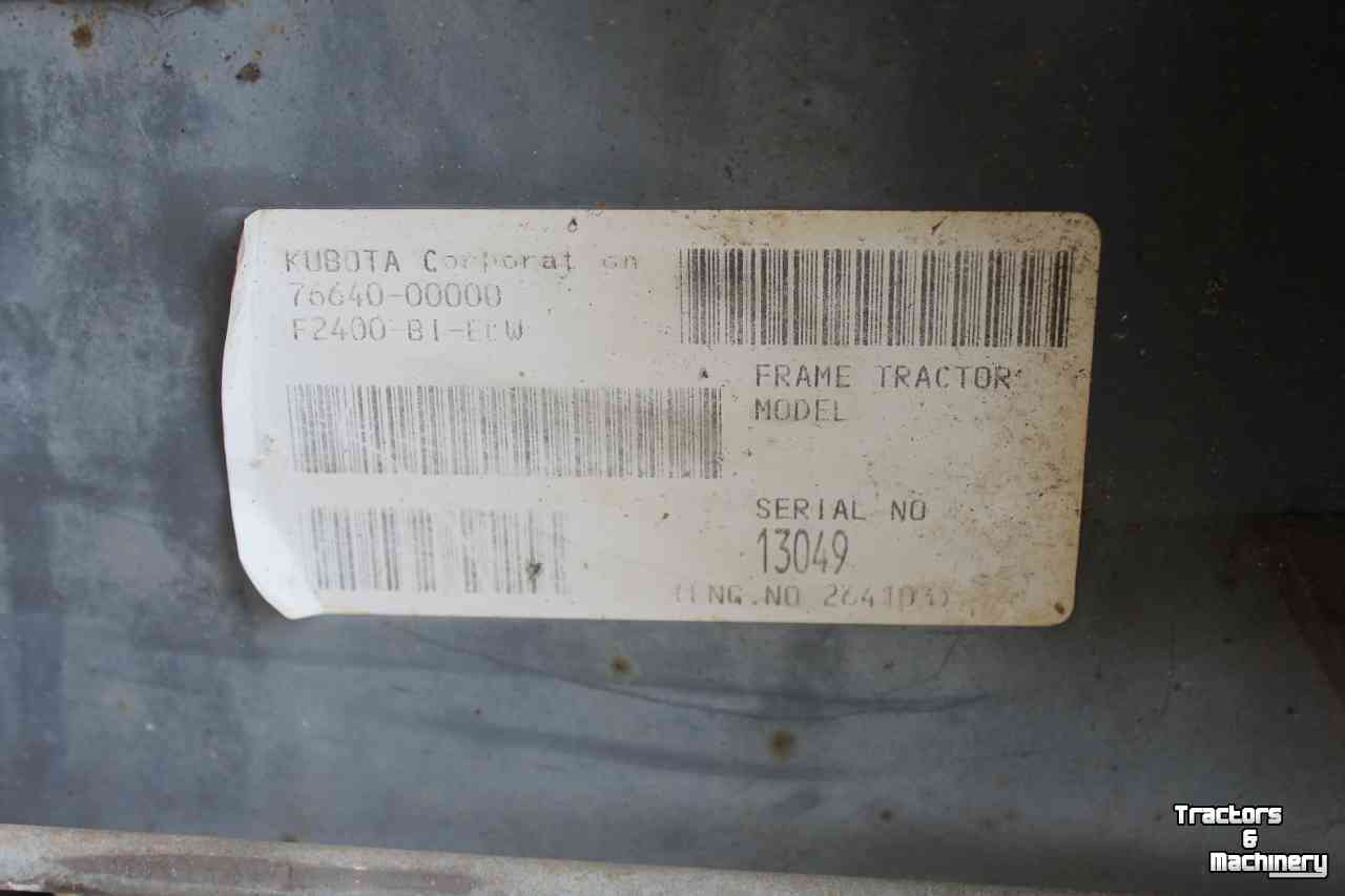 Ride-on mower Kubota F2400 diesel frontmaaier zitmaaier cirkelmaaier Votex Piccolo 180K maaidek
