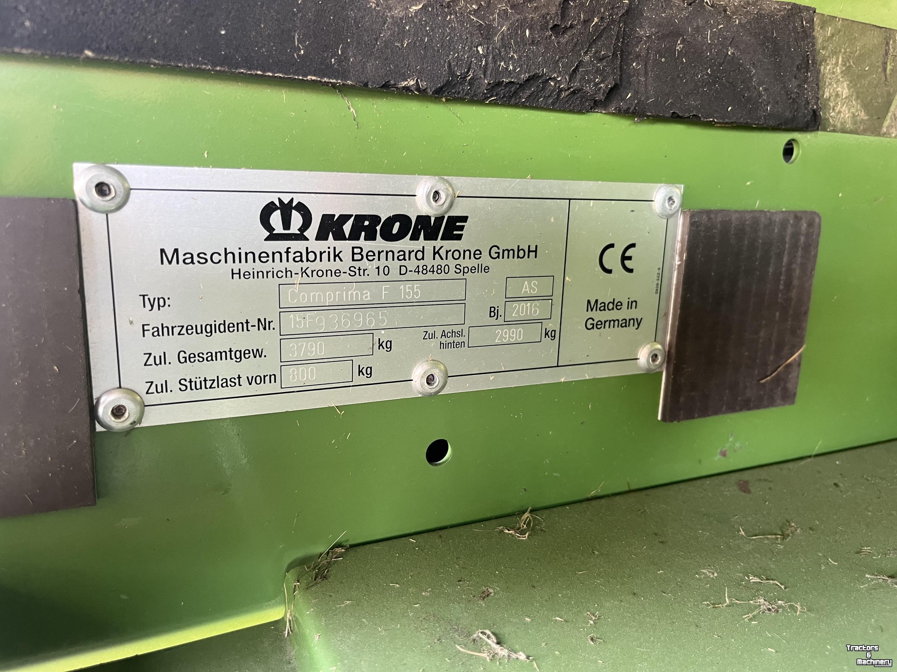 Balers Krone comprima F155XC In gowell