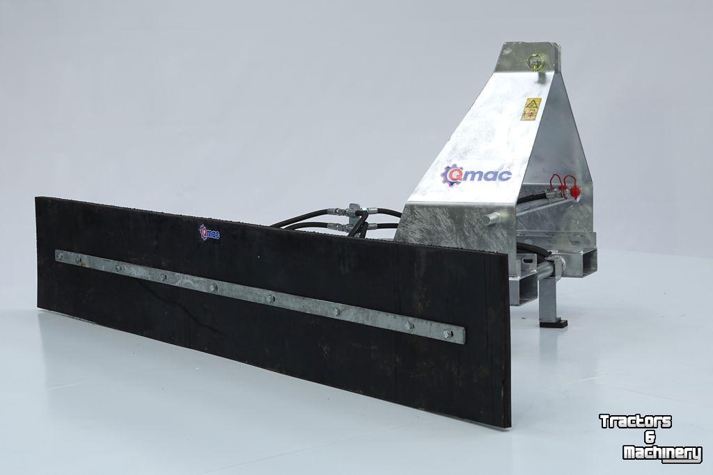 Rubber yard scraper Qmac 150 HYDR SCHUIN CAT2 + LEPELINSTEEK