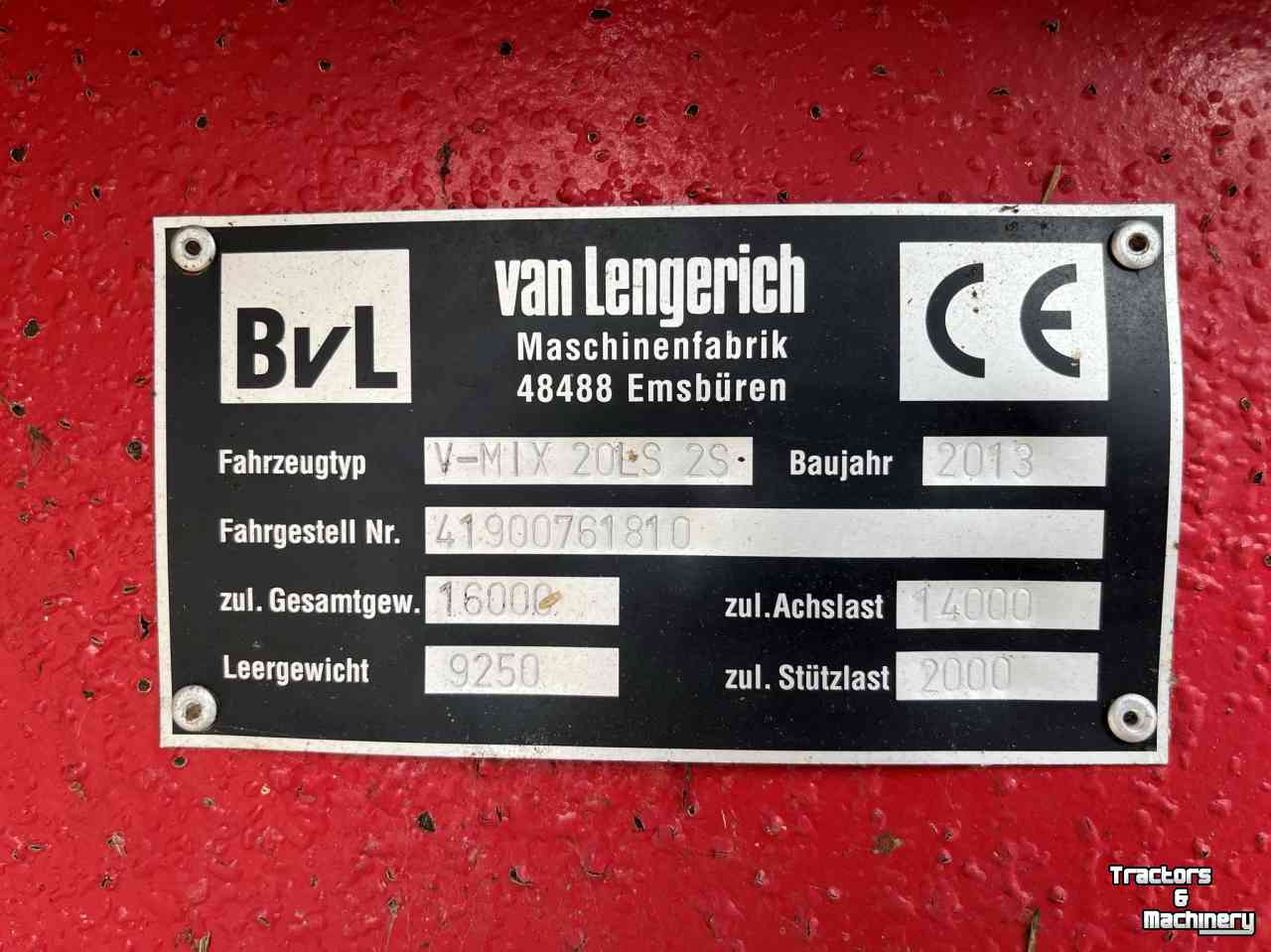 Vertical feed mixer BVL V-Mix 20 2S LS Plus Mengwagen