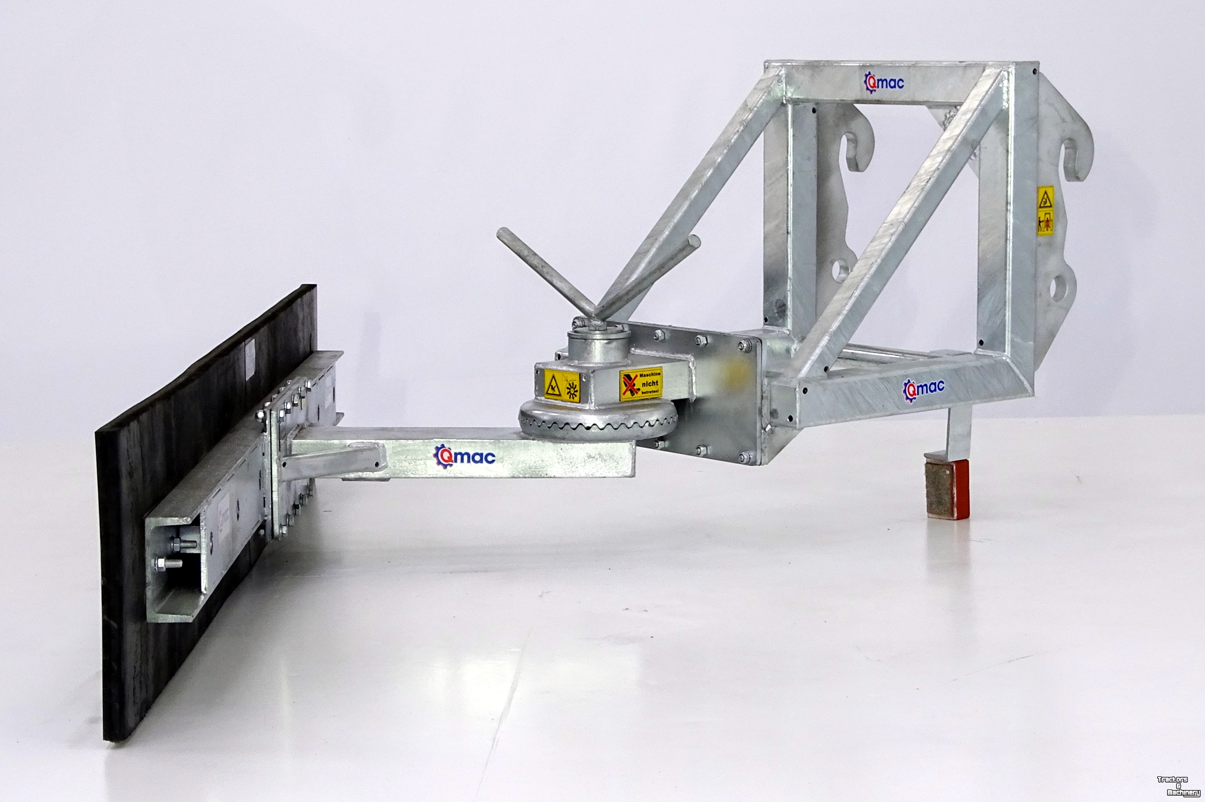 Rubber yard scraper Qmac Modulaire schuifbalk met canvas rubbermat