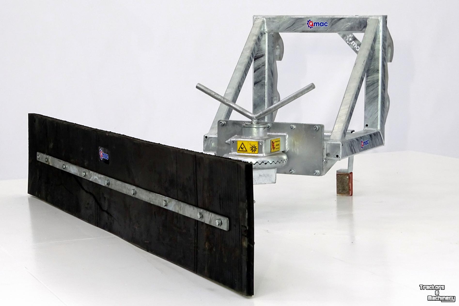Rubber yard scraper Qmac Modulaire schuifbalk met canvas rubbermat