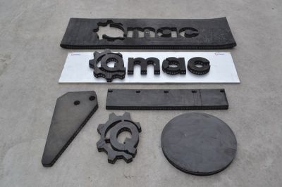 Rubber yard scraper Qmac RSMC320 CANVAS rubbermat met koordlaag 320 cm