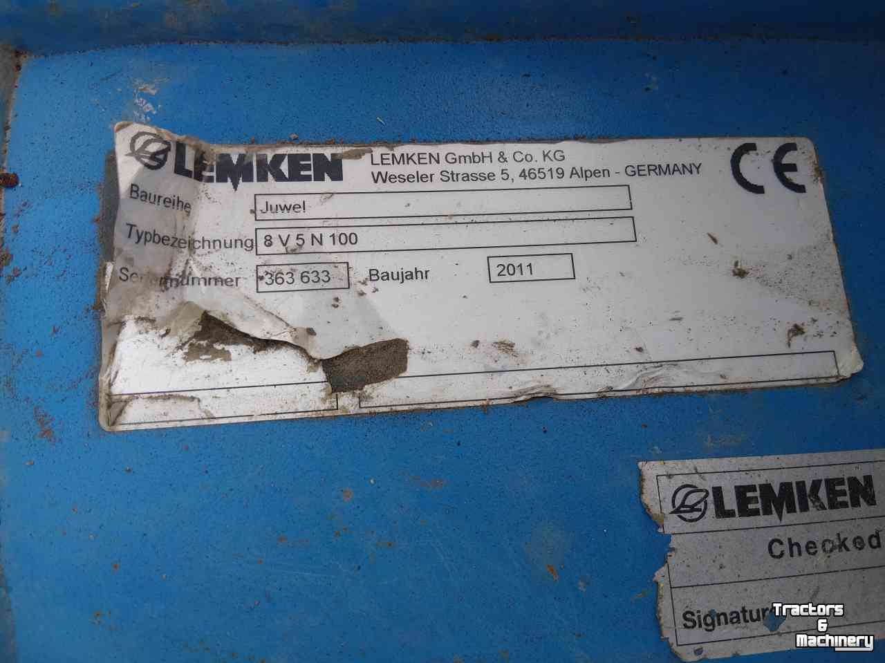 Ploughs Lemken Juwel 8 V5N100  5 Schaar Ploeg
