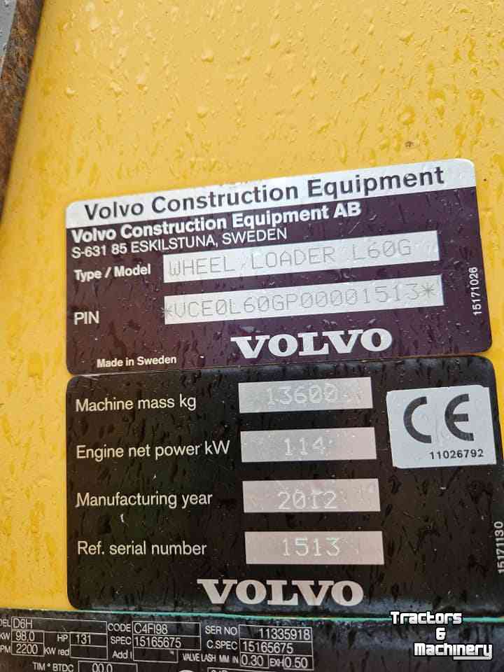 Wheelloader Volvo L60G