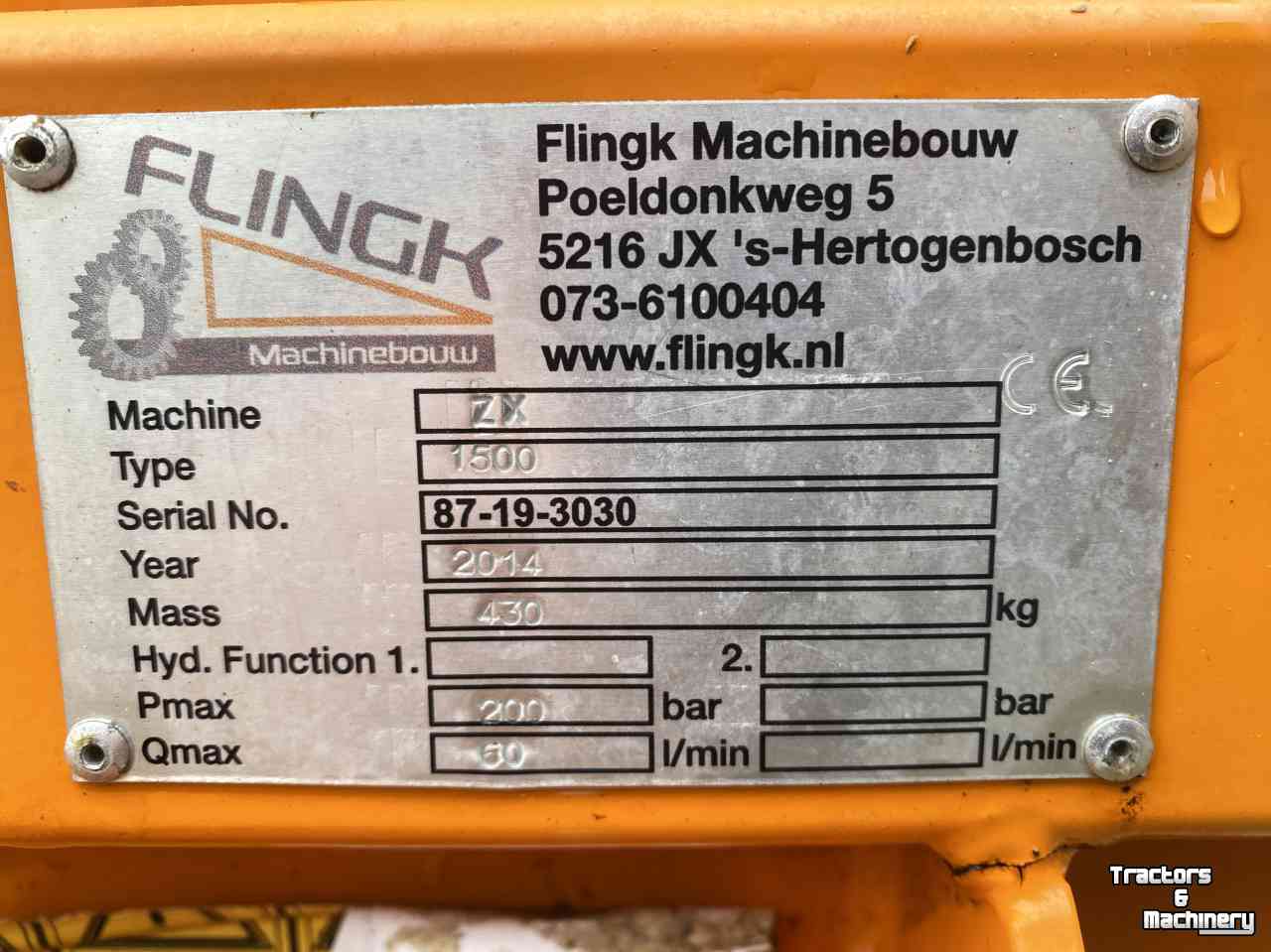 Sawdust spreader for boxes Flingk ZX 1500 instooier met EURO aansluiting