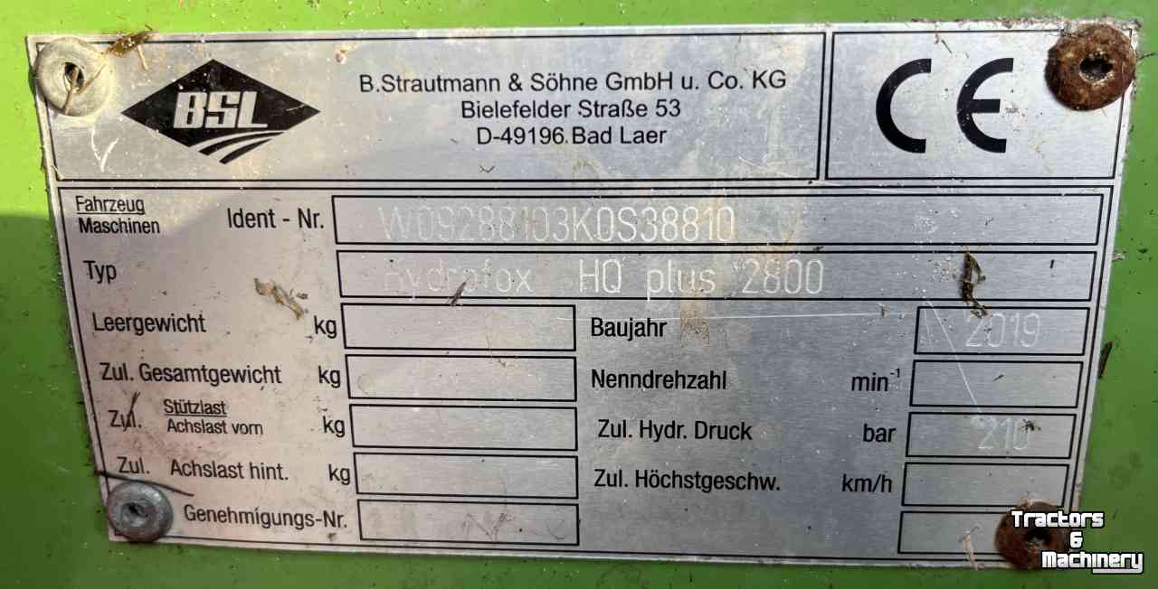 Silage block-cutter Strautmann Hydrofox HQ plus 2800 Kuilsnijder voermachines