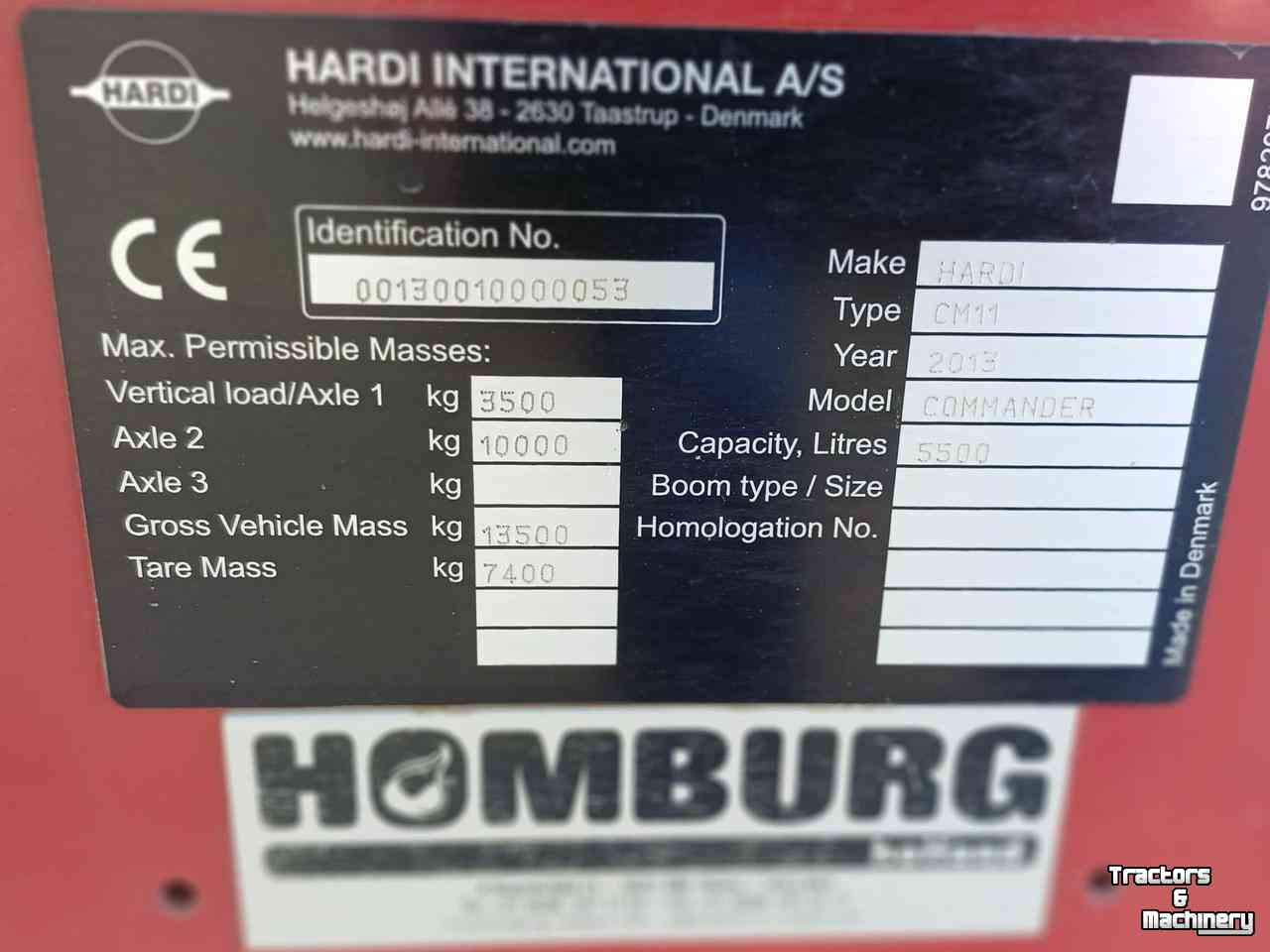 Fieldsprayer pull-type Hardi Commander 5500i