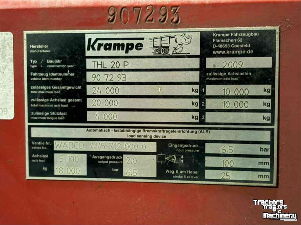 Hooked-arm carrier Krampe THL20P