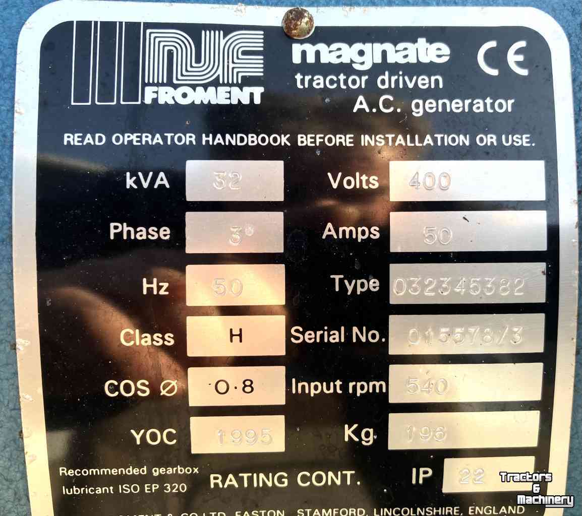 Aggregates Magnate 32 kva generator pto aangedreven