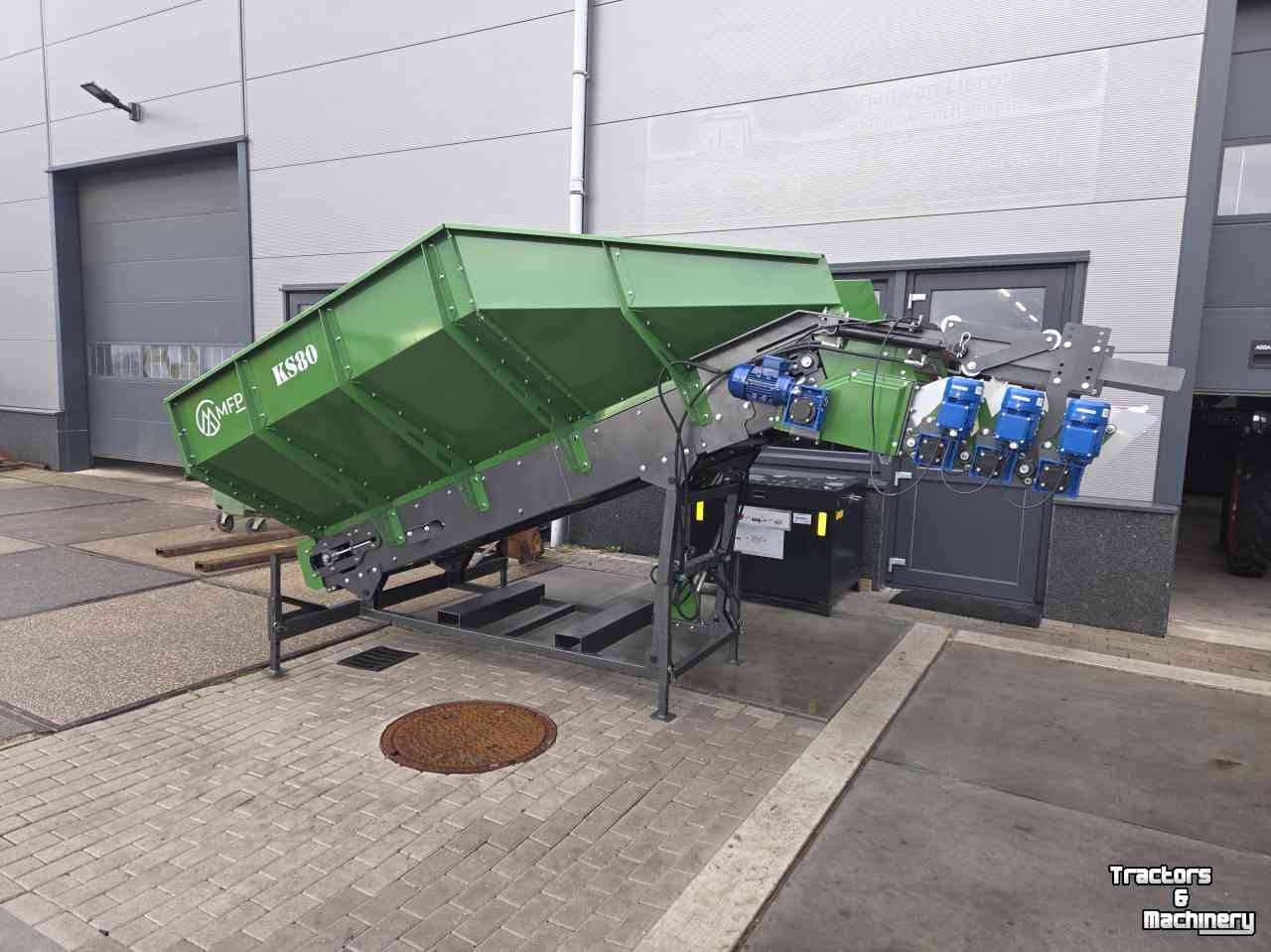 Receiving hopper MFP KS80 met verstelbaar rollenset