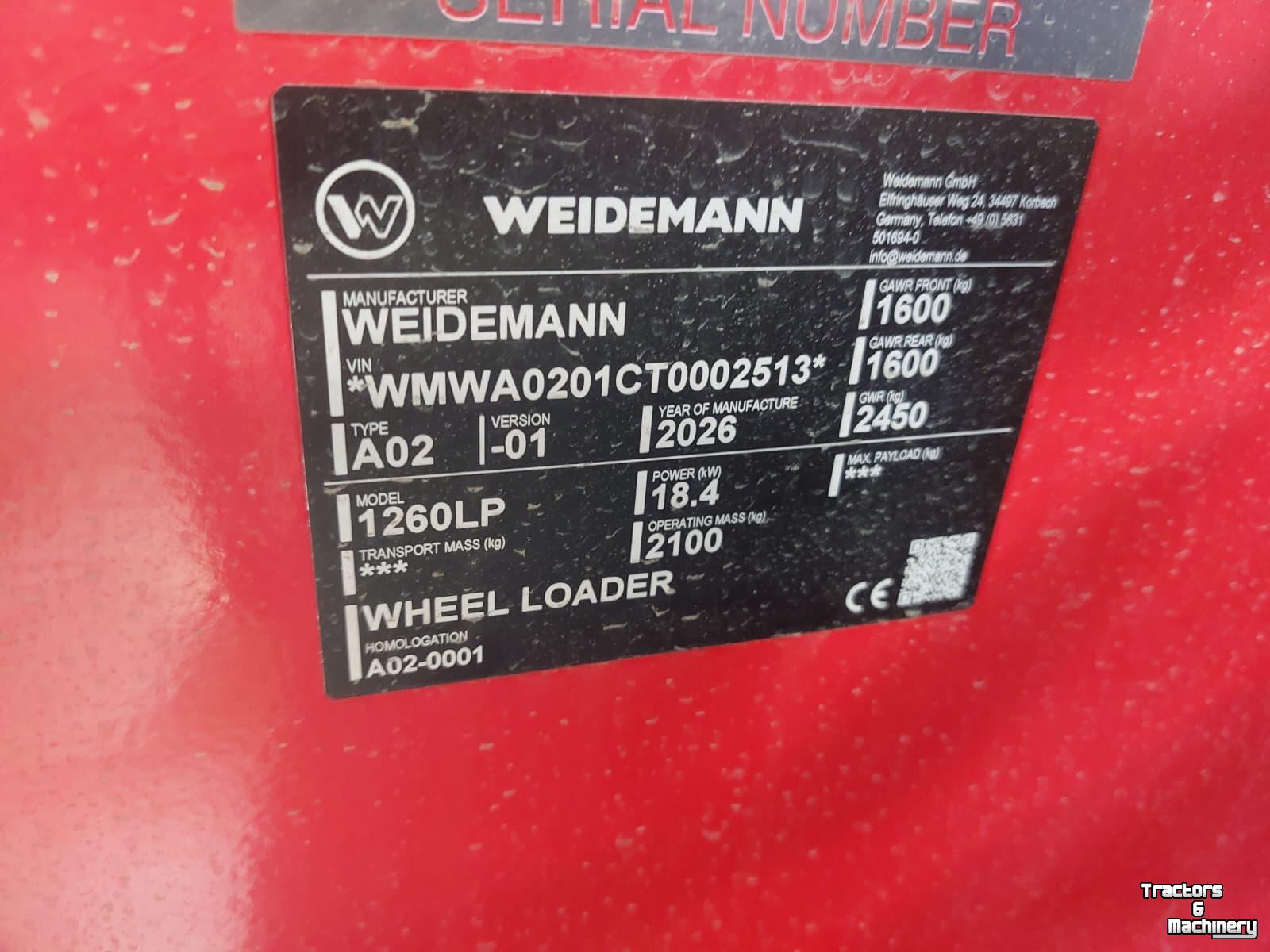 Wheelloader Weidemann 1260 LP