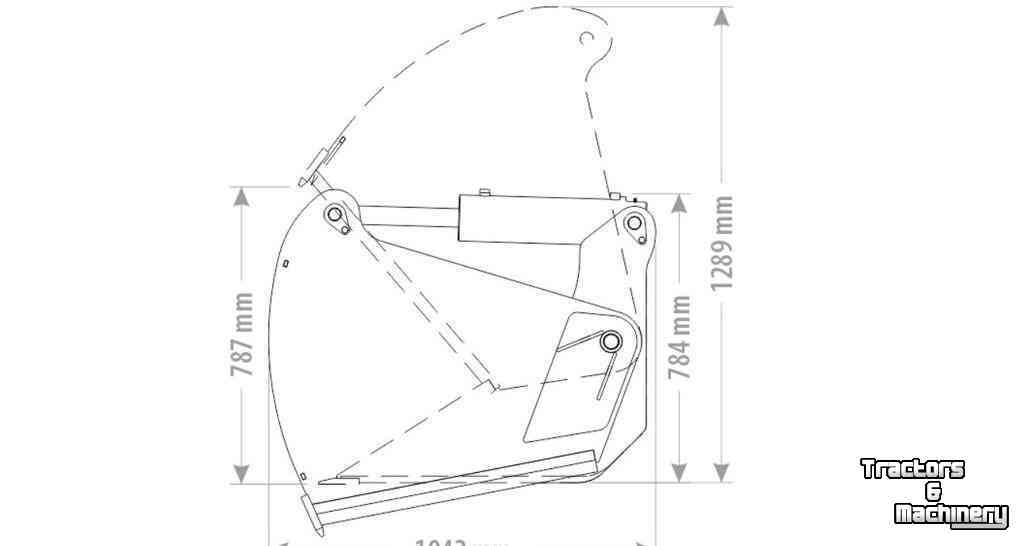 Silage cutting bucket Qmac KUILHAPPER 150 DICHTE BAK