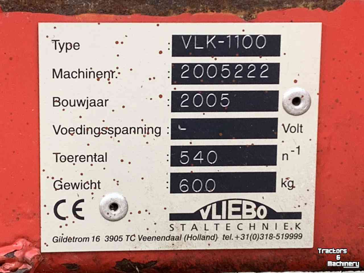 Silage spreader Vliebo VLK-1100