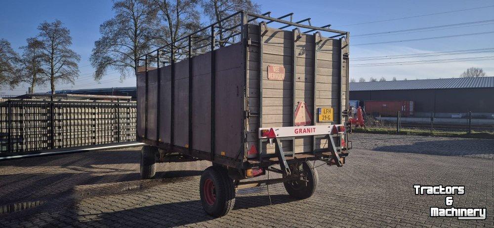 Low loader / Semi trailer  VIERWIELIGE VEEKAR