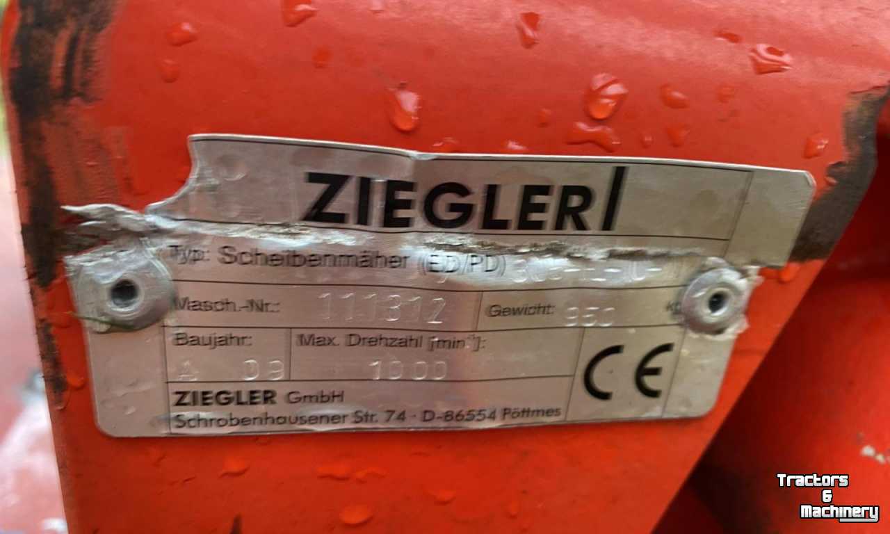 Mower Ziegler PD 305-FZ-IC Schijvenmaaier Disc Mower
