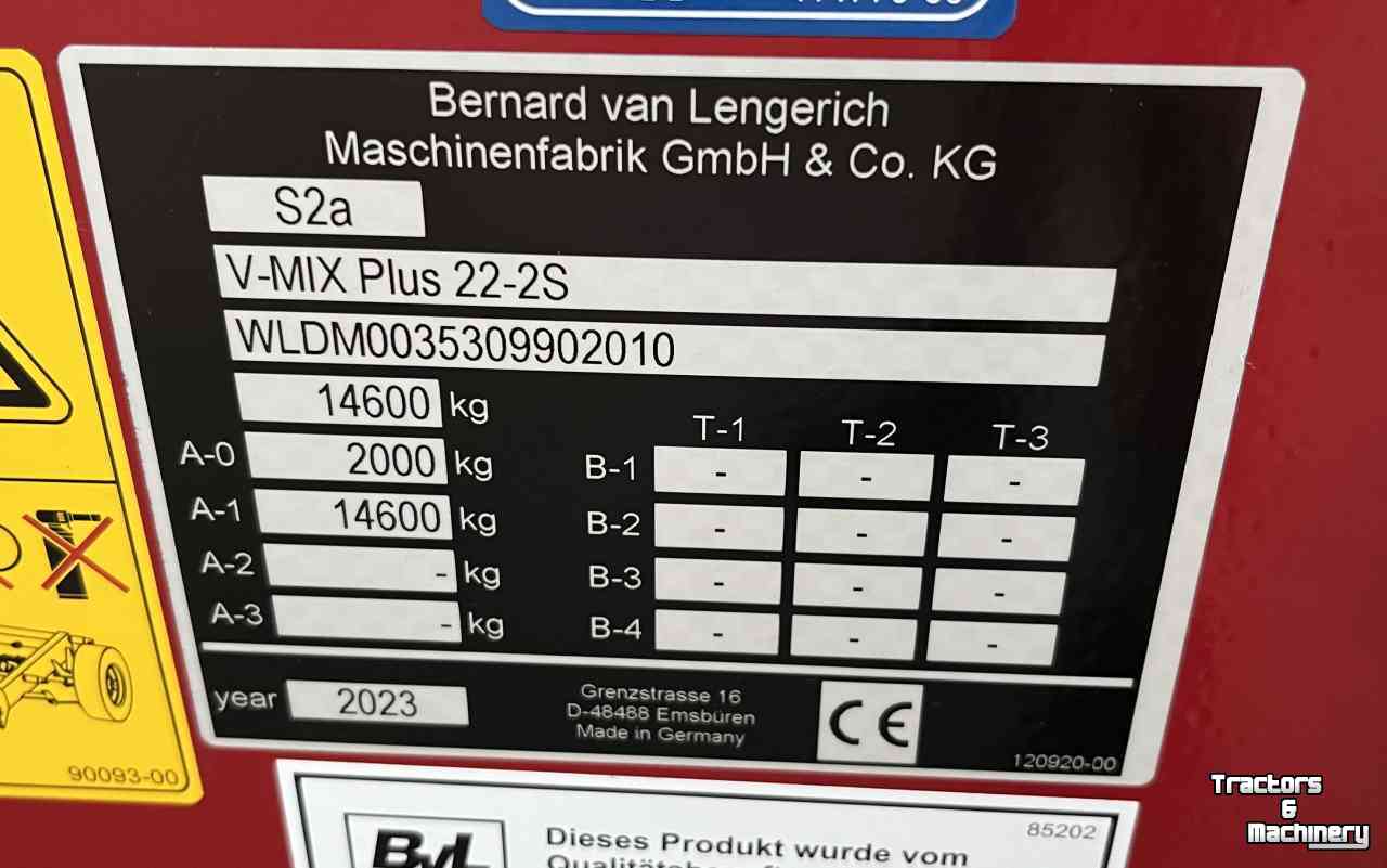 Vertical feed mixer BVL V-Mix Plus 22-2S Voermengwagen Nieuw, Demo. Voermachines