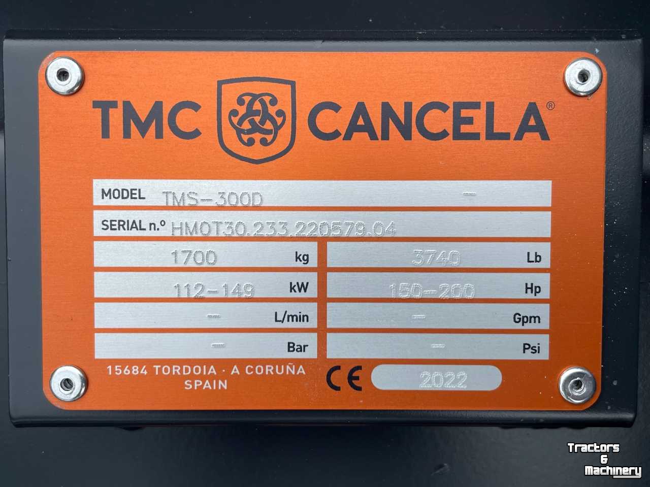 Flail mower TMC Cancela TMS 300D front klepelmaaier
