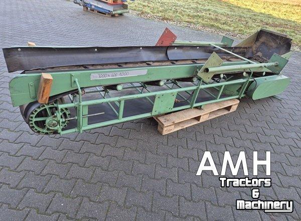 Elevator conveyor  3200X600 OPVOERBAND ELEVATORBAND ELEVATOR BELT FÖRDERBAND STEIGBAND