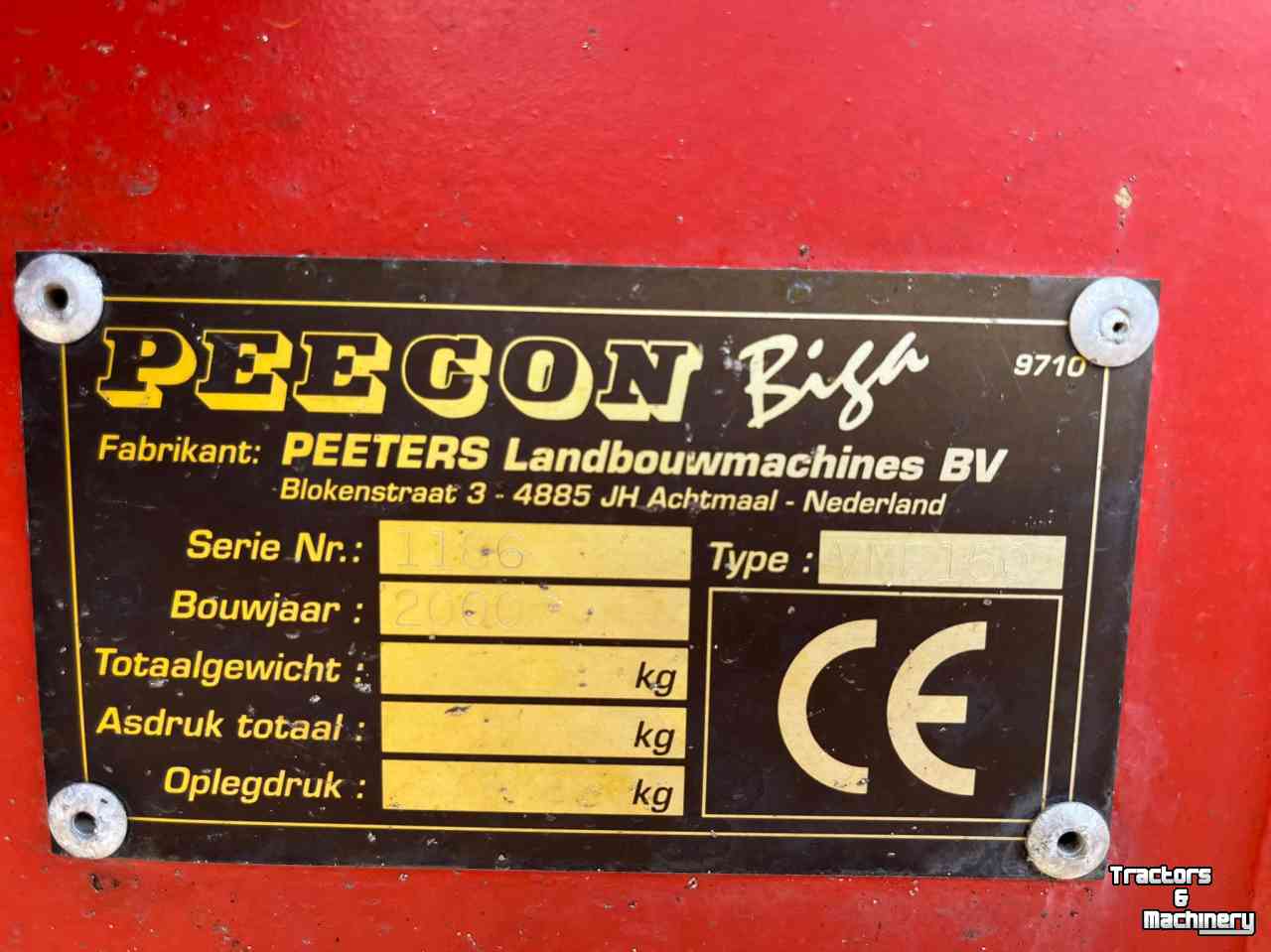 Vertical feed mixer Peecon Biga Twin Eco 15 m3 voermengwagen