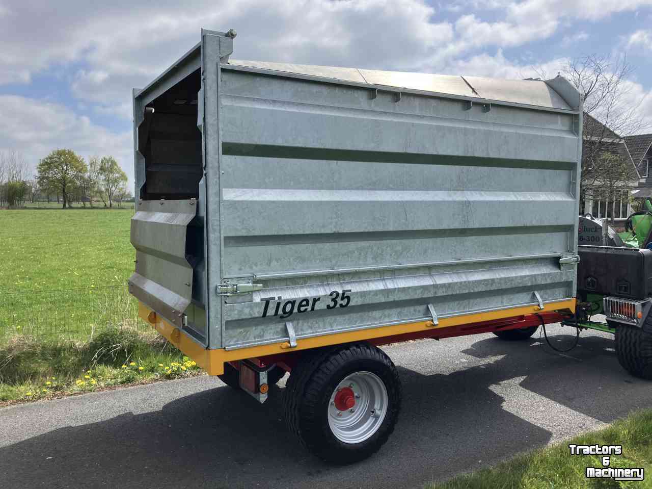 Woodchip trailer Jako Tiger 35 snipperkipper voor houtversnipperaar