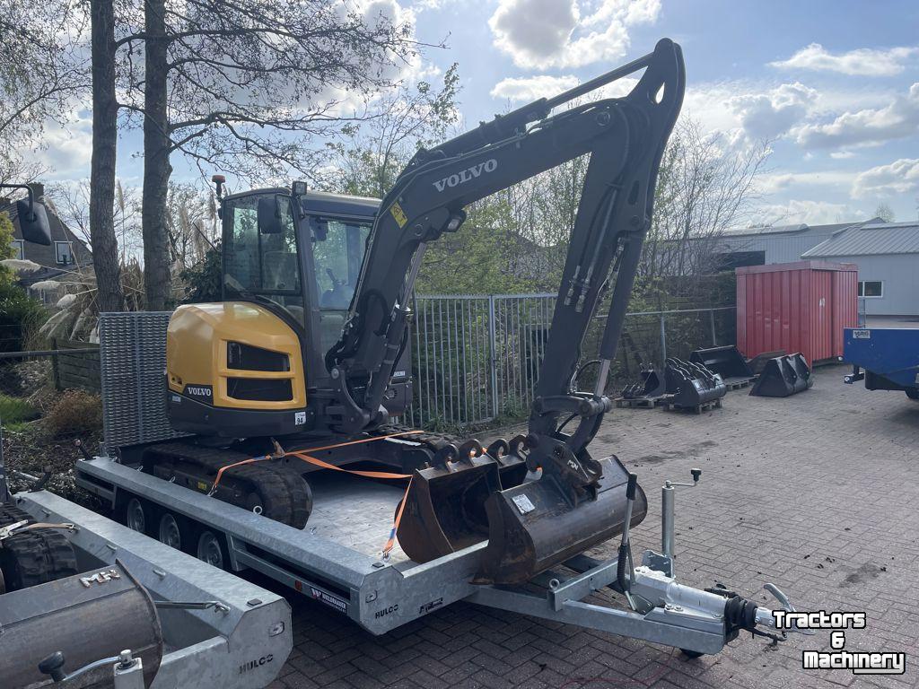 Mini-Excavator Volvo EC 35D kraan + Hulco machinetransporter