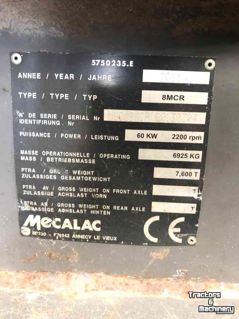 Excavator tracks Mecalac 8MCR graafmachine rupskraan rupsgraafmachine midigraver