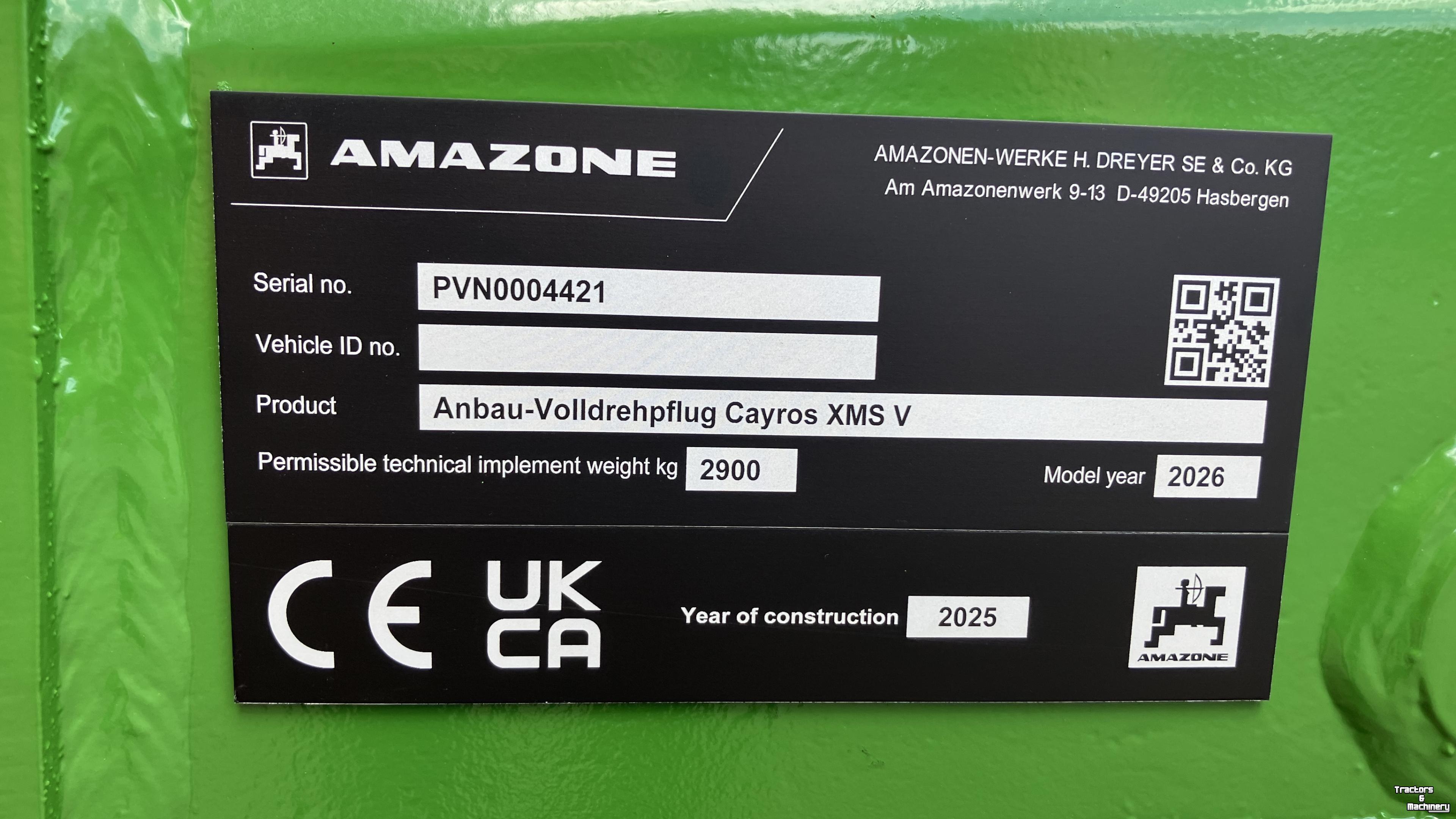 Ploughs Amazone Cayros XMS 3-950 V S35