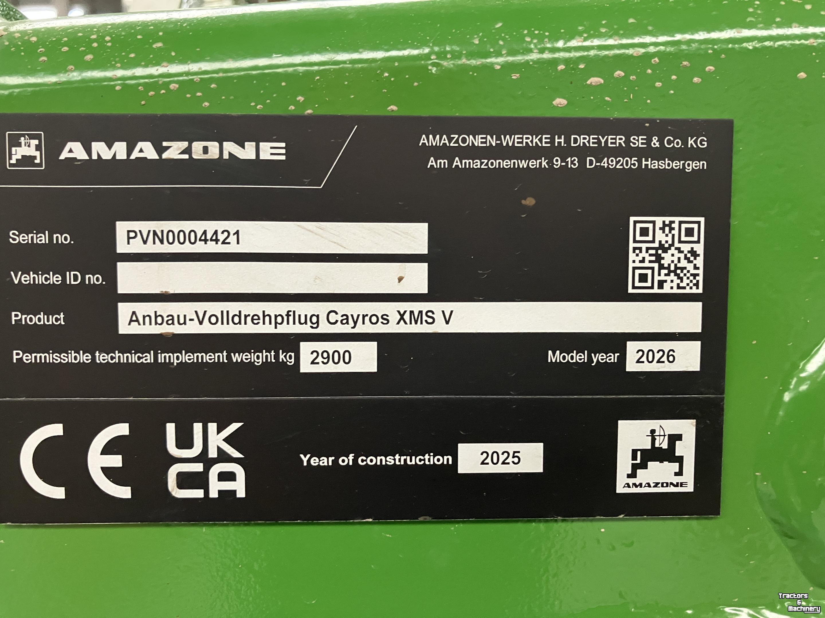 Ploughs Amazone Cayros XMS 3-950 V
