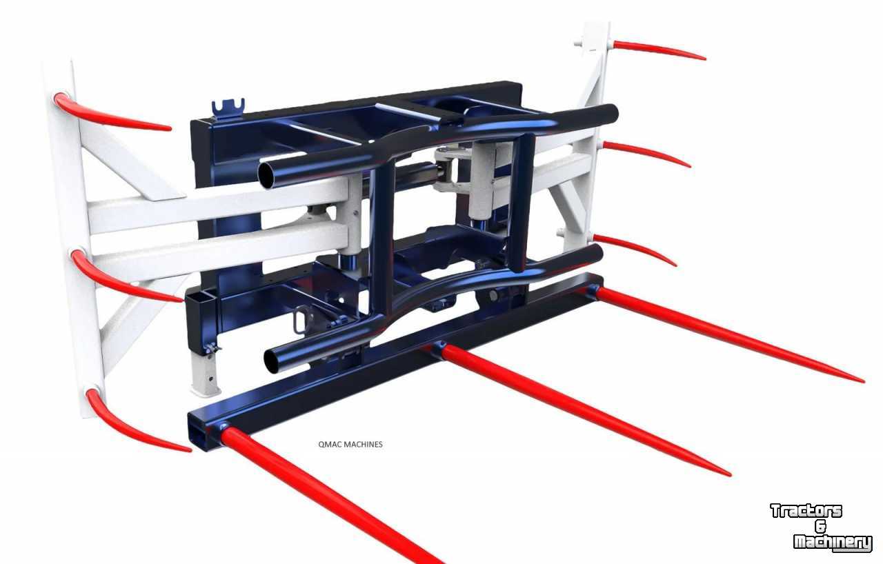 Bale clauw Qmac Verticale balengrijper met vorken / horizontale tanden