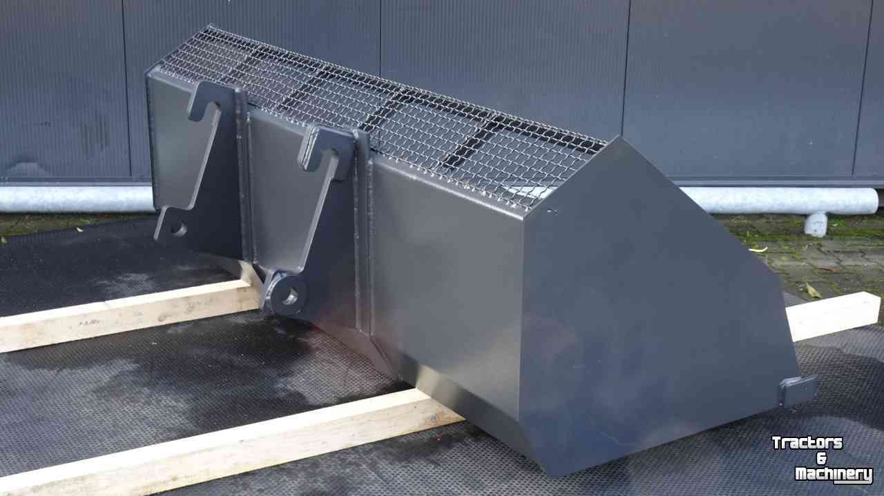 Loading buckets Hofstede Schepbak laadbak opschepbak schep opschep laad bak Rechte achterwand doorkijk