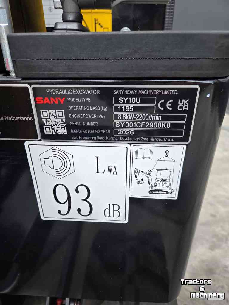 Mini-Excavator Sany SY10U nieuw