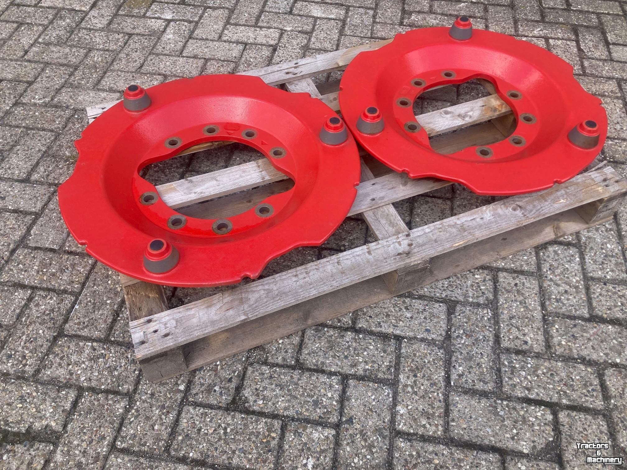 Tractor Fendt adapterplaten wielgewichten 10 gats
