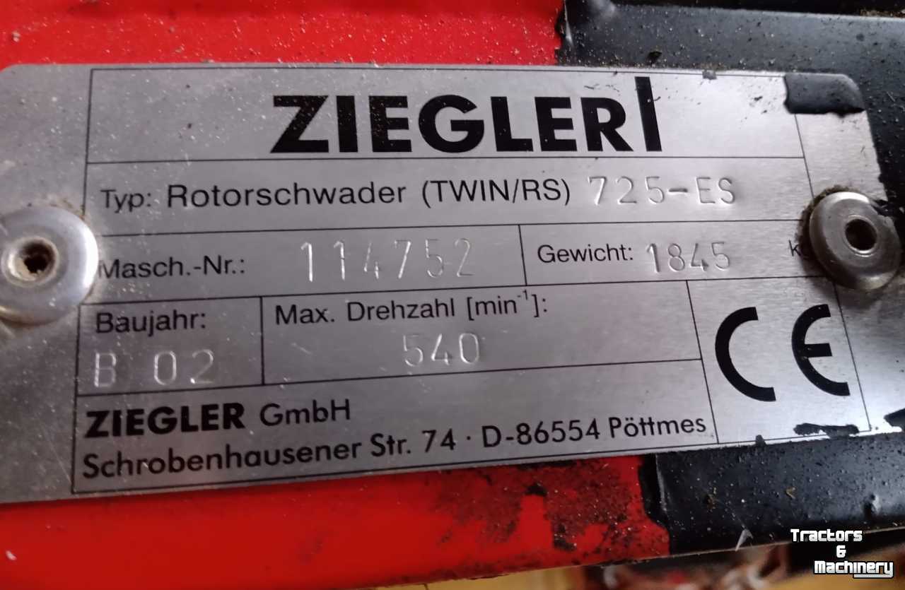 Rake Ziegler TwinRS725-ES