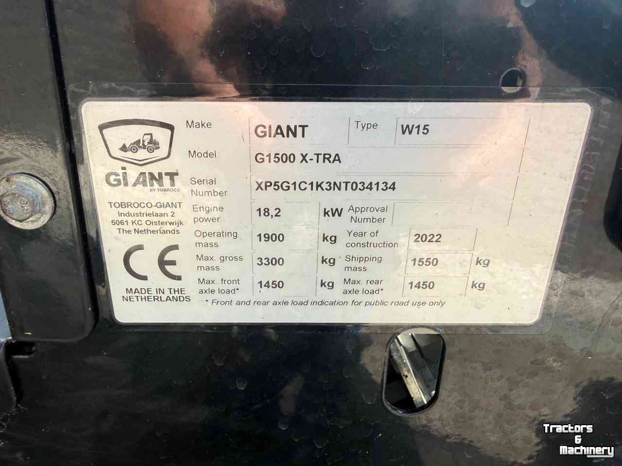 Wheelloader Giant G1500 X tra