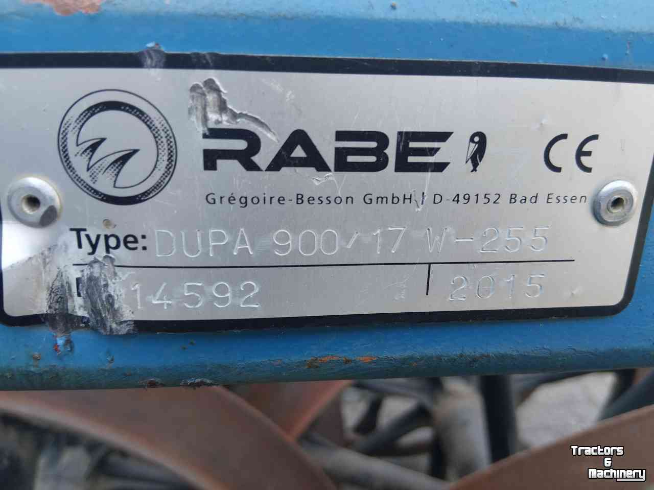 Furrow presses Rabe DUPA 900/17 W-255 45 graden Vorenpakker voor 5 schaar ploeg