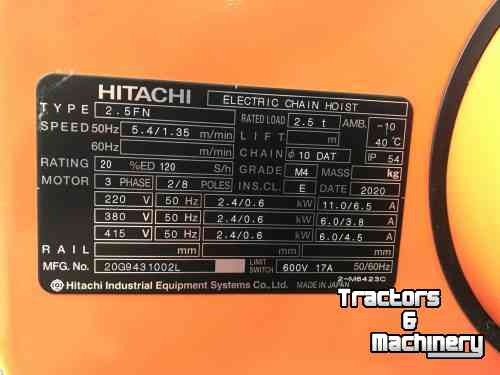 Diverse used spare-parts Hitachi 2.5 FN Kettingtakel