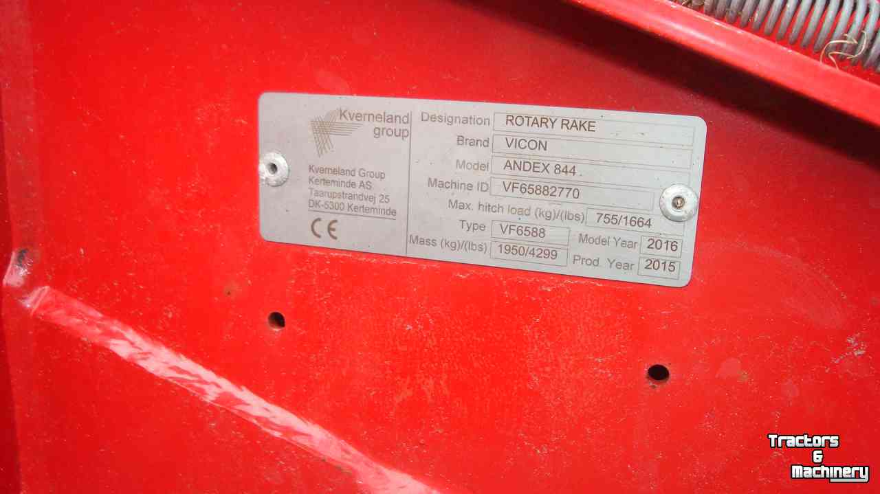 Rake Vicon andex 844