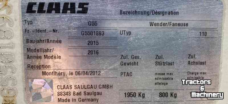 Tedder Claas Volto 1100 T Schudder
