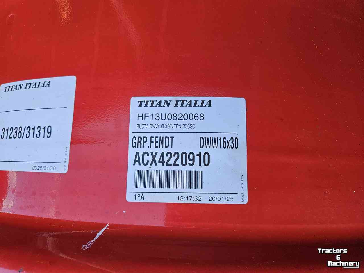 Wheels, Tyres, Rims & Dual spacers  Velgenset Fendt 20x42, 16x30