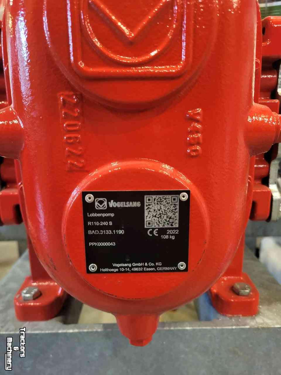 Manure pump Vogelsang R116-240 S mestpomp overpompen verdringerpomp